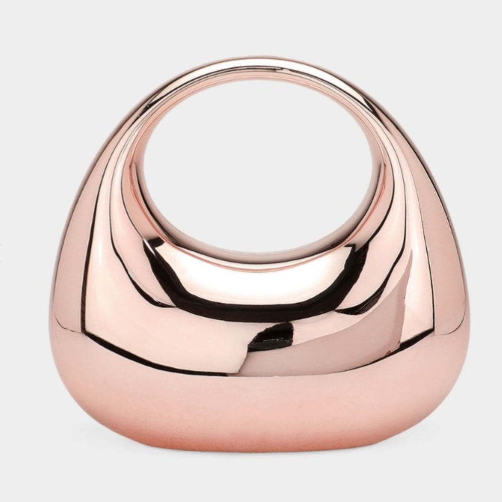Metallic Acrylic Crescent Hand Bag